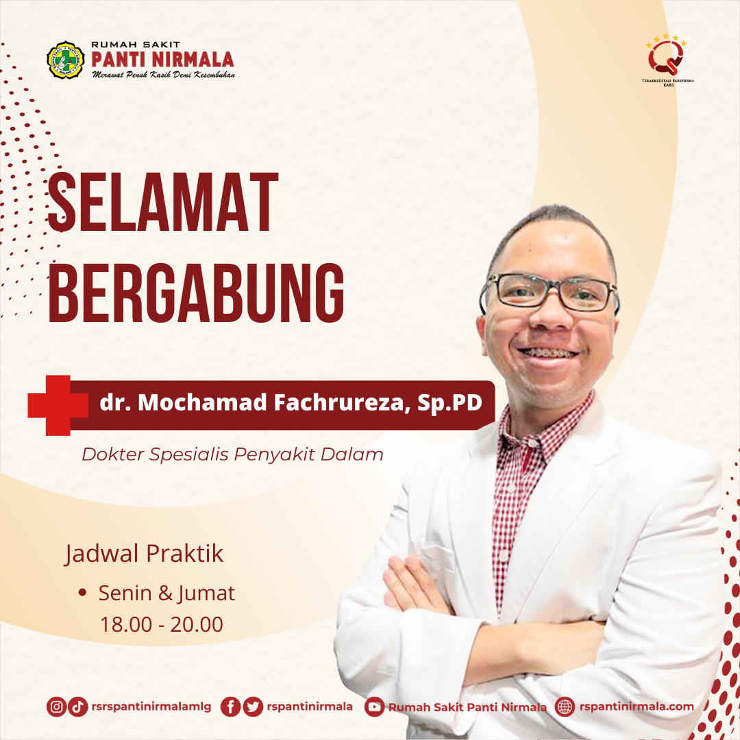 Selamat Bergabung di RS Panti Nirmala  dr. Mochamad Fachrureza, Sp.PD