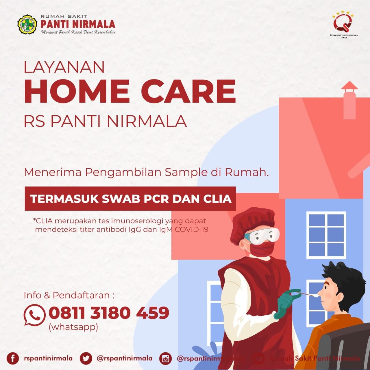 Pengambilan Sample Layanan Home Care RS Panti Nirmala