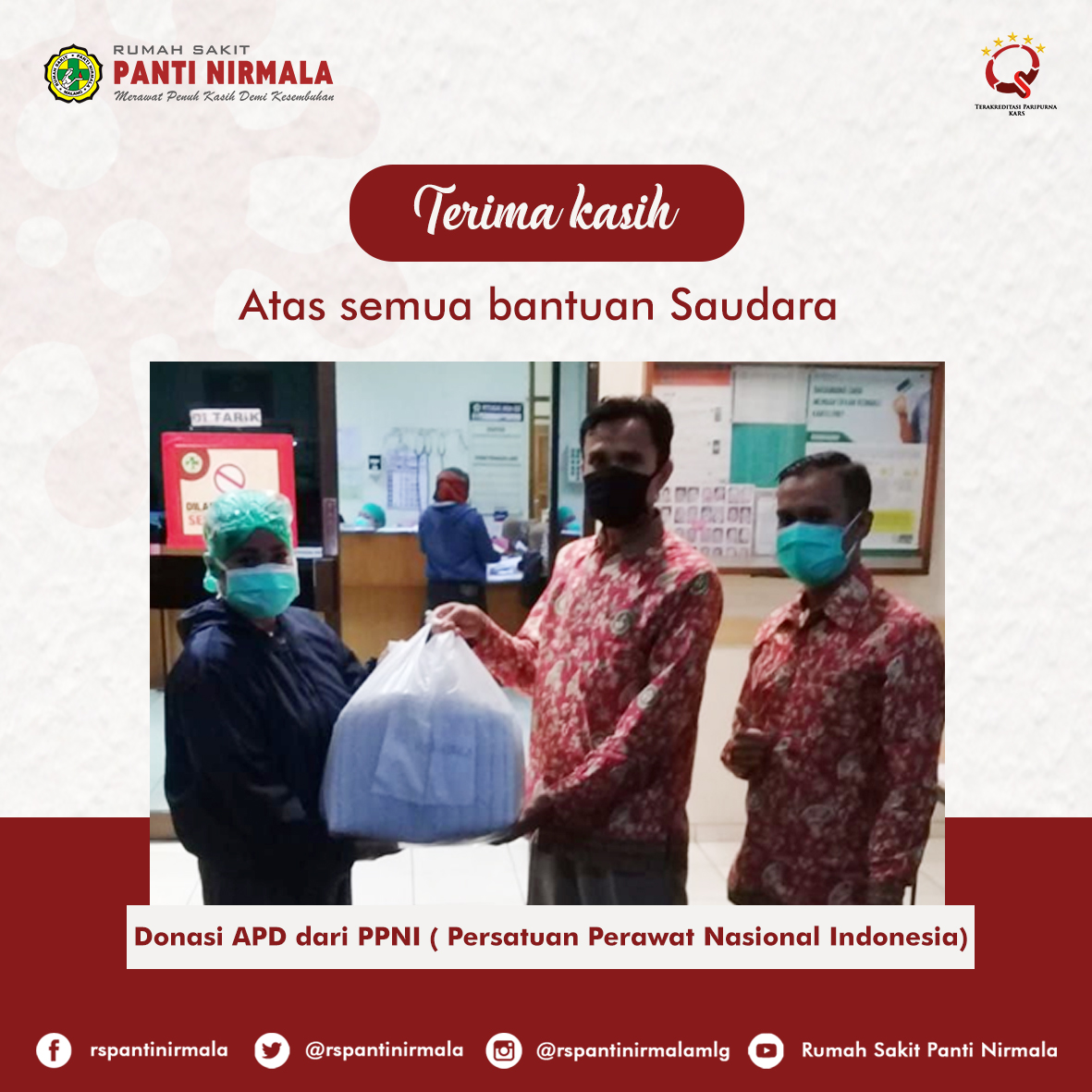 Terimakasih Para donatur dari PPNI ( Persatuan Perawat Nasional Indonesia)