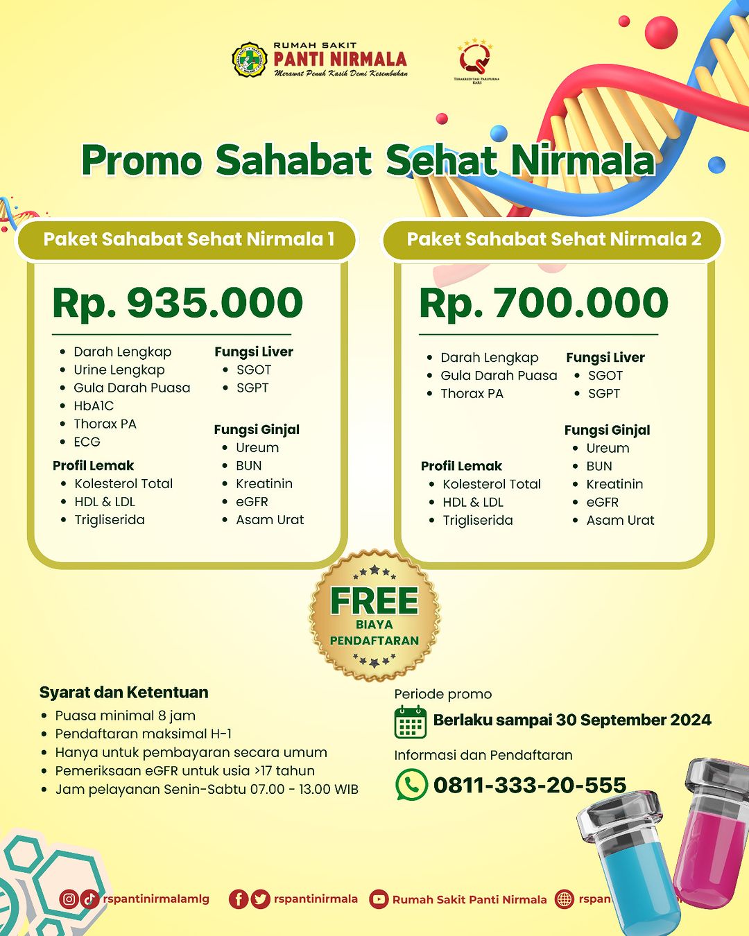 Spesial Promo Cek Laboratorium Di Bulan Juli Ini Untuk Sobat Nirmala Sekalian!