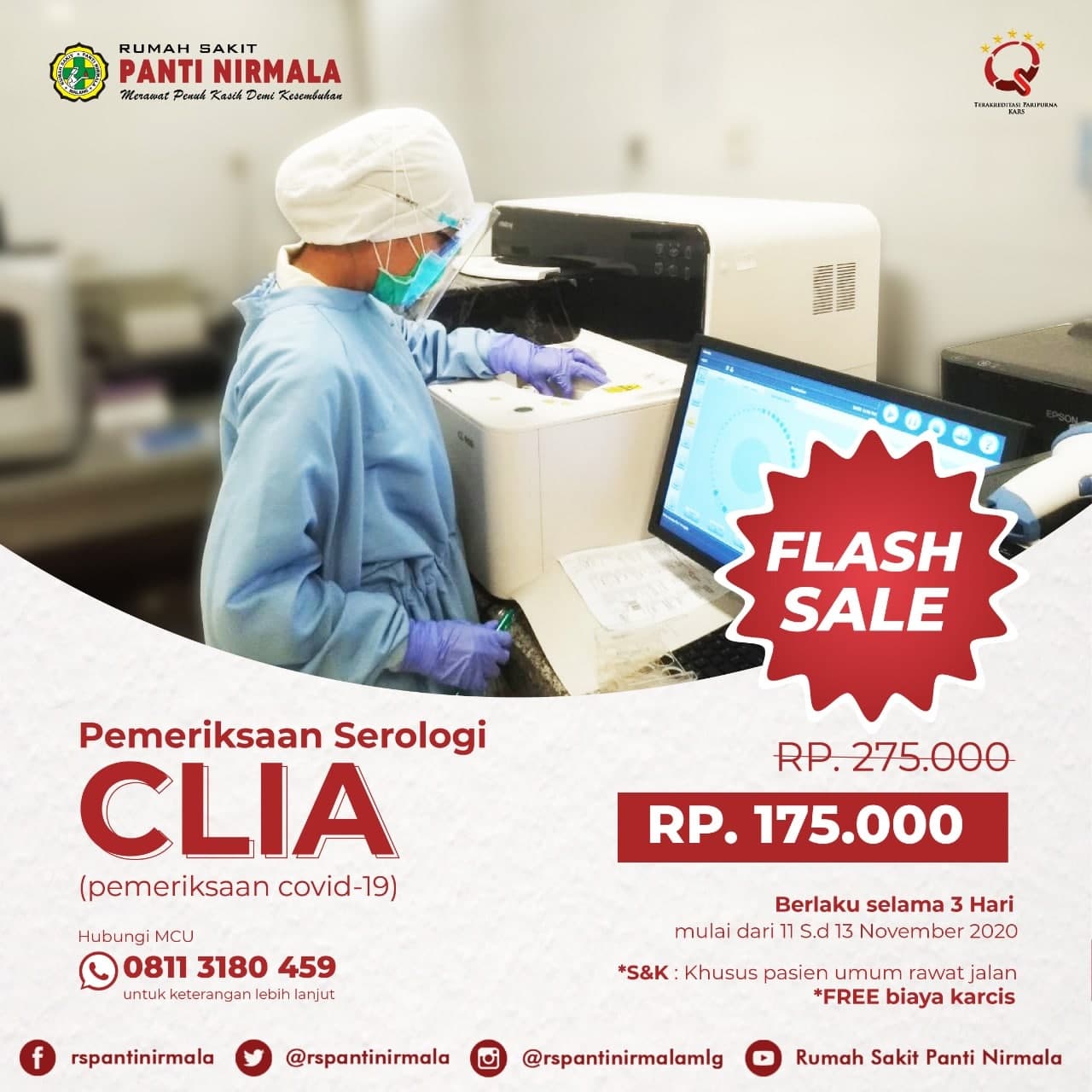 FLASH SALE PEMERIKSAAN SERELOGI CLIA