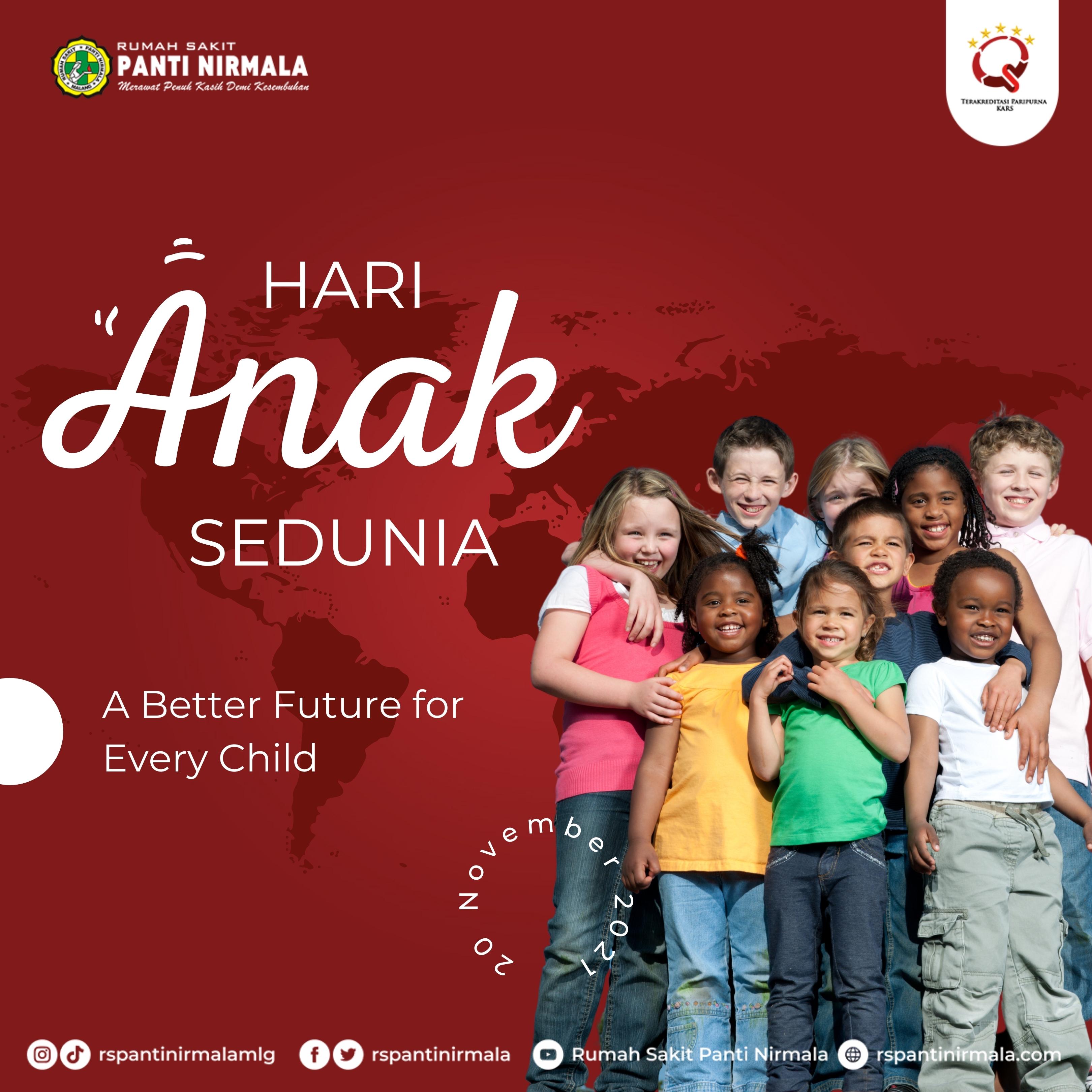 Ingatlah bahwa di balik segala kelengkapan dan kemewahan yang diberikan orang tua pada anak-anaknya, yang paling utama mereka butuhkan adalah kasih sayang. Selamat Hari Anak Sedunia