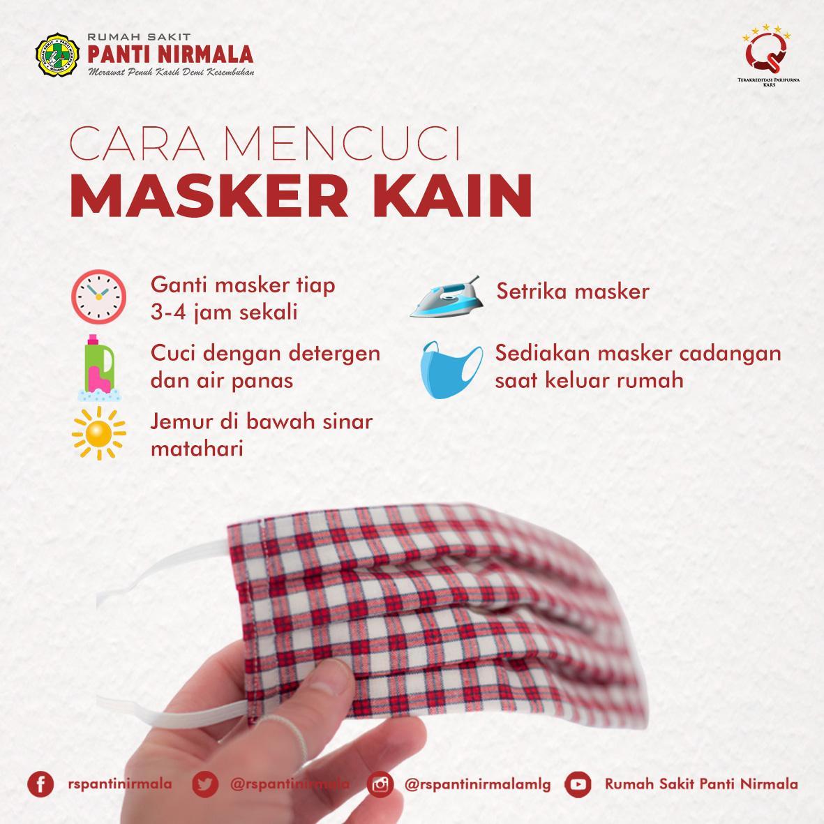 Cara Mencuci Masker Kain Dengan Baik