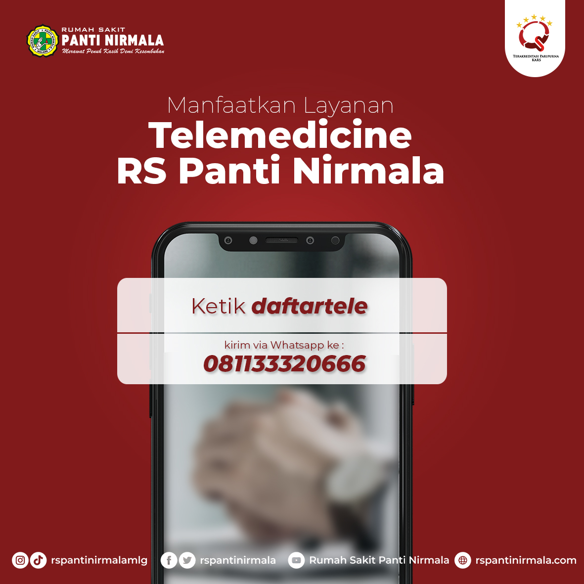 Manfaatkan Layanan Telemedicine RS Panti Nirmala