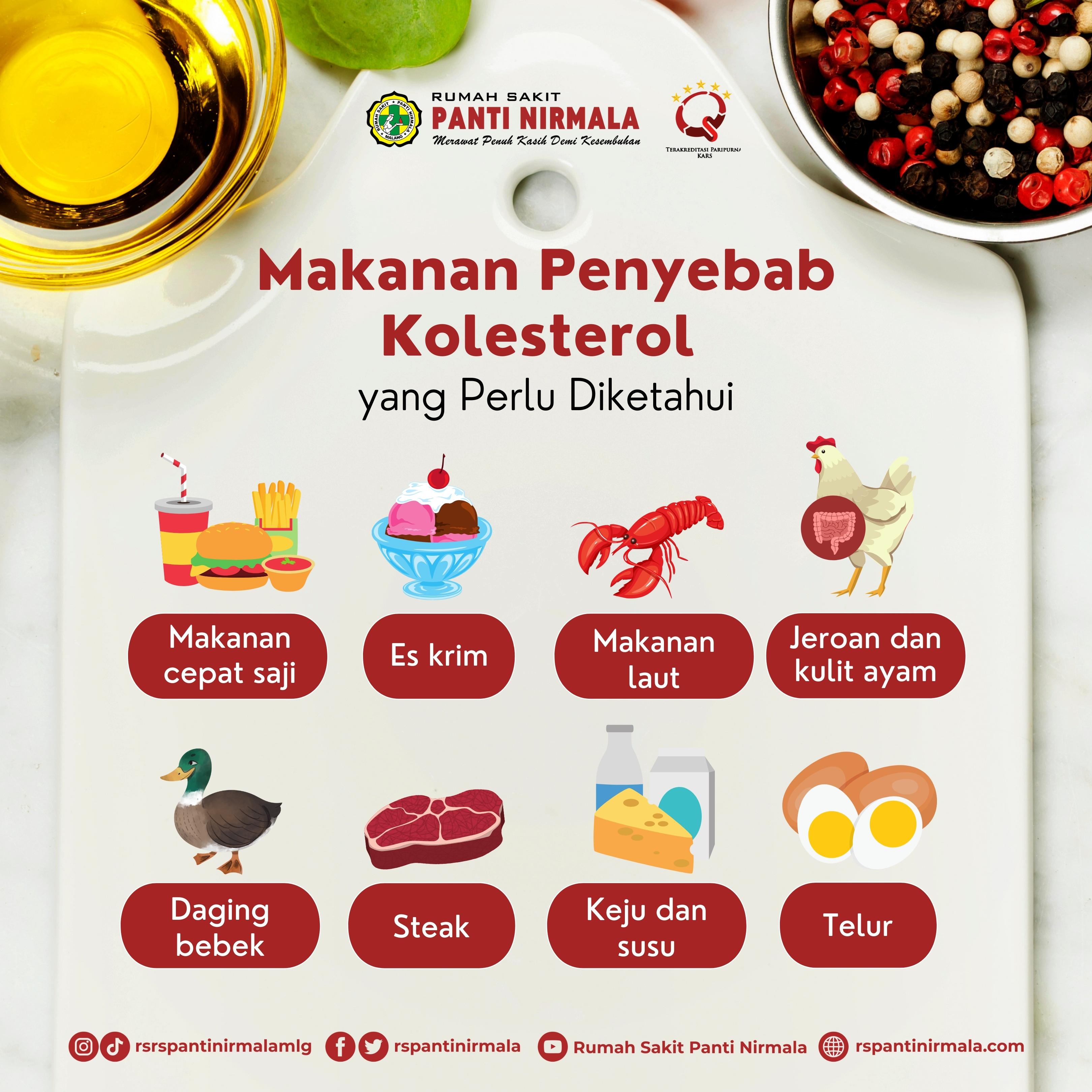 Makanan penyebab kolesterol