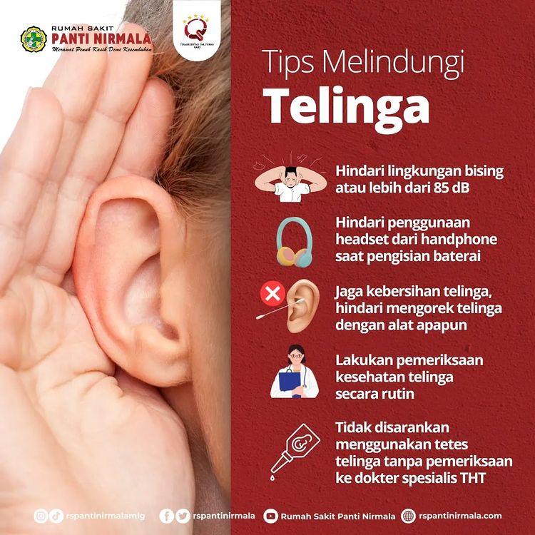 Tahukah kamu bahwa indra pendengaran (telinga) merupakan salah satu organ tubuh yang sangat rentan terkena kerusakan?