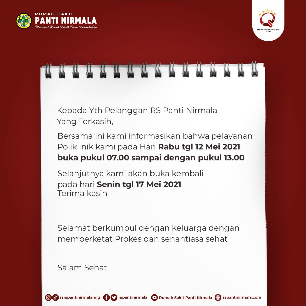 Dalam rangka Idul Fitri 1442 H