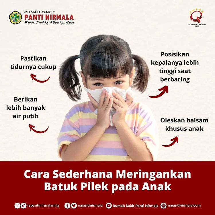 Batuk pilek merupakan keluhan yang sering menimpa anak-anak.