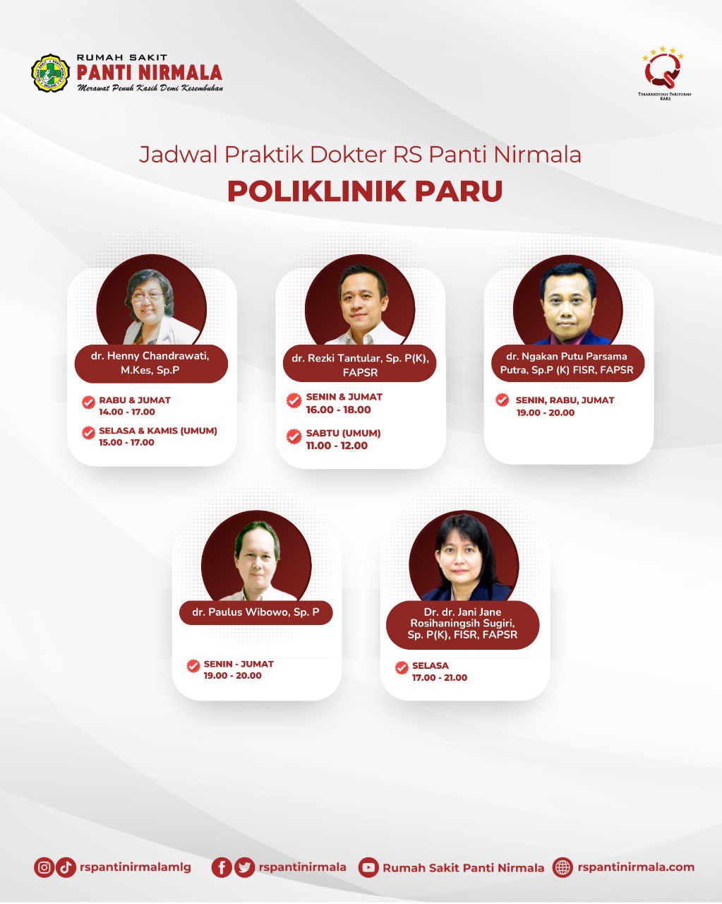 Jadwal Poliklinik Paru
